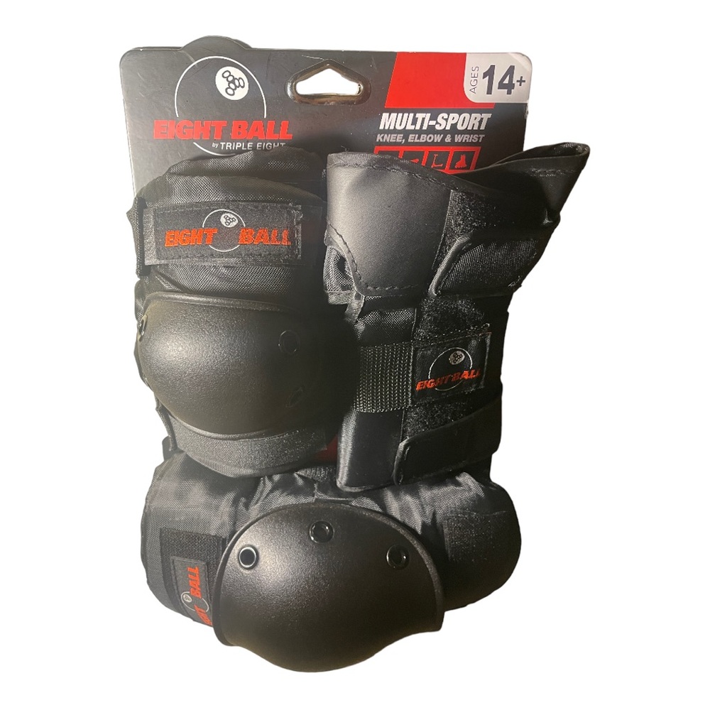 Eight Ball 14+ Multi-Sport Pad Set with Wrist guards, Elbow Pads, and Knee Pads